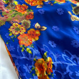 Royal Blue Elegant Vintage Fashion Flower Long Chiffon Fairy Evening Gown Party Dress Prom Dress HZ1023