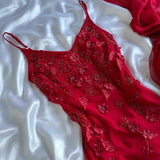 Red gorgeous fashion classy pretty exquisite beaded long chiffon ruffles handmade custom ball gown evening dress party dress HZ1023