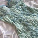 ???Powder Blue Sparkling Charming Retro Princess Stunning Unique Fashionable Beautiful Elegant Delicate Lace Short Lace Sequin Homecoming Dress Prom Dress Evening Dress Birthday Party Dress Prom Dress HZ1023