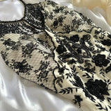 Cream black vintage fashion gorgeous exquisite beading lace shiny elegant long ball gown evening dress birthday party dress prom dress HZ1023