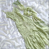 Green fashion classy pretty exquisite beaded long chiffon ruffled prom dress ball gown evening dress party dress HZ1023
