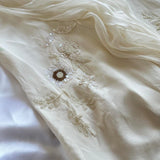 Ivory gorgeous light delicate beaded spaghetti straps long chiffon ball gown evening dress party dress HZ1023