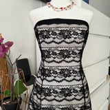 Black Nude Vintage Elegant Layered Lace Long Off Shoulder Bustier Lace Ball Gown Evening Gown Party Dress Prom Gown HZ1023