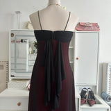 Crimson Vintage Fashion Stunning Elegant Long Chiffon Gothic Prom Dress Evening Gown Birthday Party Dress Prom Dress Graduation Dress HZ1023