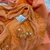 Orange Gradient Fashion Exquisite Beaded Long Tulle Ball Gown Evening Dress Party Dress HZ1023