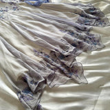 Purple fashion elegant exquisite beaded spaghetti strap A-line long chiffon ball gown evening dress party dress HZ1023