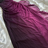 Charming dark purple shiny fashion gradient elegant strap long chiffon evening dress party dress prom dress HZ1023