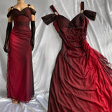 Burgundy Shiny Elegant Off Shoulder Ruffles Fashion Elegant Long Prom Dress Evening Gown Party Dress HZ1023