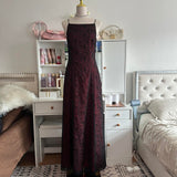 ??Red Black Crimson Dress Retro Fashion Stunning Elegant Exquisite Long Tulle Gothic Ball Gown Evening Gown Birthday Party Gown Prom Gown Graduation Gown HZ1023