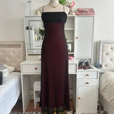 Crimson Vintage Fashion Stunning Elegant Long Chiffon Gothic Prom Dress Evening Gown Birthday Party Dress Prom Dress Graduation Dress HZ1023