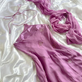 Pink Purple Fashion Elegant Exquisite Beaded Strapless Long Chiffon Ball Gown Evening Gown Party Dress HZ1023