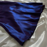 ???Iridescent deep purple and blue glossy sparkly stunning stunning unique stylish beautiful elegant delicate floral long satin ball gown evening dress birthday party dress prom dress HZ1023