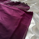 Charming dark purple shiny fashion gradient elegant strap long chiffon evening dress party dress prom dress HZ1023