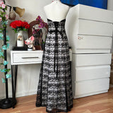 Black Nude Vintage Elegant Layered Lace Long Off Shoulder Bustier Lace Ball Gown Evening Gown Party Dress Prom Gown HZ1023