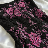 Black Retro Elegant A-line Strap Long Lace prom dress Evening Dress Birthday Party Dress HZ1023