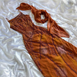 Orange Gorgeous Vintage Exquisite Beading Long Chiffon Ball Gown Evening Dress Party Dress HZ1023