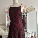 ??Red Black Crimson Dress Retro Fashion Stunning Elegant Exquisite Long Tulle Gothic Ball Gown Evening Gown Birthday Party Gown Prom Gown Graduation Gown HZ1023