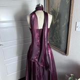 Purple Elegant Vintage Fashion Long Tulle Prom Dress Evening Gown Party Dress HZ1023