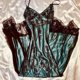 Turquoise Gorgeous Vintage Exquisite Beading Spaghetti Strap Long/Short Chiffon Ball Gown Evening Gown Party Dress Homecoming Dress HZ1023