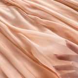 Blush pink light pink gorgeous exquisite vintage fashion floral long elegant chiffon ball gown evening dress birthday party dress prom dress Bridesmaids Dresses HZ1023