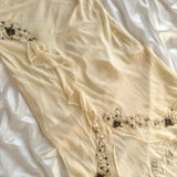 Ivory Shiny Fashion Elegant Beautiful Exquisite Gem Beaded Long Chiffon Ruffles Handmade Customized Ball Gown Evening Dress Party Dress Prom Dress HZ1023