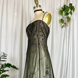 Champagne Brown Gorgeous Vintage Elegant Exquisite Beading Long Chiffon Ball Gown Evening Gown Party Dress Prom Dress HZ1023