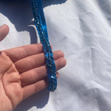 Vintage Fashion Blue Delicate Floral Beaded Ombre Spaghetti Strap Long Satin Tulle Fairy Ball Gown Square Neck Prom Dress Evening Dress Birthday Party Dress HZ1023