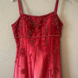 Pink Gorgeous Vintage Fashion Elegant Exquisite Beading Long Tulle Satin Ball Gown Evening Dress Party Dress Prom Dress HZ1023