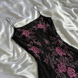 Black Retro Elegant A-line Strap Long Lace prom dress Evening Dress Birthday Party Dress HZ1023