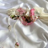 Pink Gorgeous Lightweight Delicate Floral Spaghetti Straps Long Chiffon Ball Gown Evening Dress Party Dress HZ1023