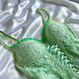 Mint Green Shiny Charming Stunning Unique Fashion Beautiful Elegant Delicate Lace Long Lace Sequin Fairy Ball Gown Evening Gown Birthday Party Gown Prom Gown HZ1023