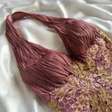 Purple Bronze Shiny Elegant Vintage Flower Applique Long Chiffon Fairy Evening Gown Party Dress prom dress HZ1023