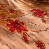 Orange Yellow fashion halter floral beading long elegant chiffon ball gown evening dress HZ1023