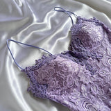 Purple Delicate Lace Slim Fit Long Ball Gown Elegant Party Dress Evening Gown HZ1023