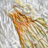 Fantasy Orange Rainbow Elegant Exquisite Beading Long Chiffon Ball Gown Evening Dress Party Dress Prom Dress HZ1023