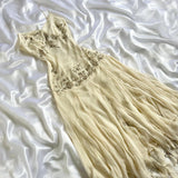 Ivory Shiny Fashion Elegant Beautiful Exquisite Beaded Long Chiffon Handmade Customized Ball Gown Evening Dress Party Dress Prom Dress HZ1023