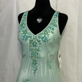 Green vintage fashion exquisite beaded fairy dress asymmetrical hem long Chiffon ball gown evening dress party dress prom dress HZ1023