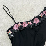 Black Gorgeous Elegant Delicate Pink Embroidered Appliqu¨¦ Beaded One Shoulder Long Chiffon Ruffled Sequin Ball Gown Birthday Party Dress Evening Gown Prom Gown Holiday Date Night Gown HZ1023