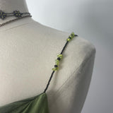 Green Fashion Gradient Elegant Exquisite Beaded Spaghetti Strap Long Chiffon Women's Wizard of Oz Evening Dress Holiday Party Dress HZ1023