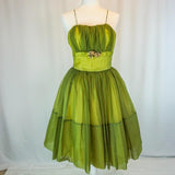 Yellow Green Vintage Elegant Sweet Delicate Floral Appliqu¨¦ Suspender Cake Dress Puffy Skirt Short Knee Length Prom Dress Evening Dress Homecoming Dress HZ1023