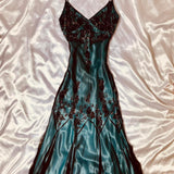 Turquoise Gorgeous Vintage Exquisite Beading Spaghetti Strap Long/Short Chiffon Ball Gown Evening Gown Party Dress Homecoming Dress HZ1023