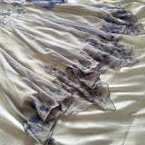 Light Purple Elegant V-neck Exquisite Beaded Appliques Long Tulle Mermaid Ball Gown Evening Dress Birthday Costume Party Dress HZ1023