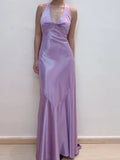 Purple V Neck Elegant Fashion Long Formal Prom Dress Evening Dress Party Dress Ball Gown HZ1023