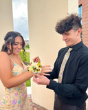 Light Yellow Shiny Floral Long Slim Fit Sequined Ball Gown Evening Dress Party Dress HZ1023