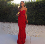 Red/Black elegant fashion spaghetti straps long layered chiffon ruffled ball gown, evening dress, party dress HZ1023