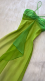 Green Fashion gradient Elegant Fairy Refreshing Long Chiffon Ball Dress Evening Dress Seaside Vacation Birthday Party Dress Ball Dress HZ1023