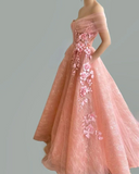 Off Shoulder Sweetheart 3D Flower Pleats Lace Pocket Tulle Prom Dresses Formal Wedding Party Gowns HZ1023