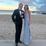 Light Blue Simple Elegant Fashion Long Satin Prom Dress Evening Dress Wedding Guest Party Dress HZ1023