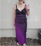 Purple Shiny Fashion Gradient Elegant Long Chiffon Ball Gown Evening Dress Birthday Party Dress Fairy Dress Homecoming Dress Wedding Guest Dress Prom Dress HZ1023