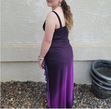 Purple Shiny Fashion Gradient Elegant Long Chiffon Ball Gown Evening Dress Birthday Party Dress Fairy Dress Homecoming Dress Wedding Guest Dress Prom Dress HZ1023